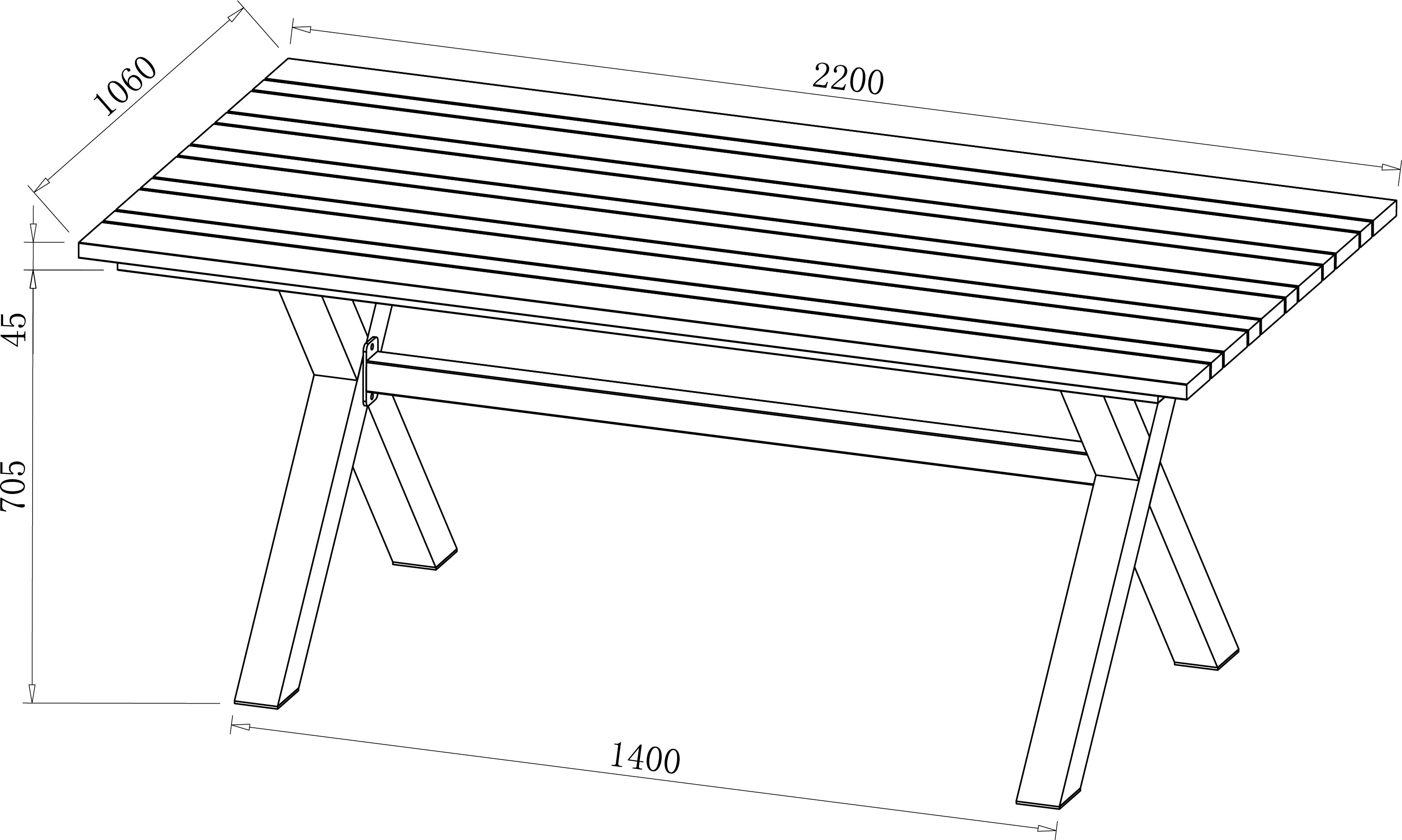 Arley 8 Seat Rectangular Dining Set dimensions
